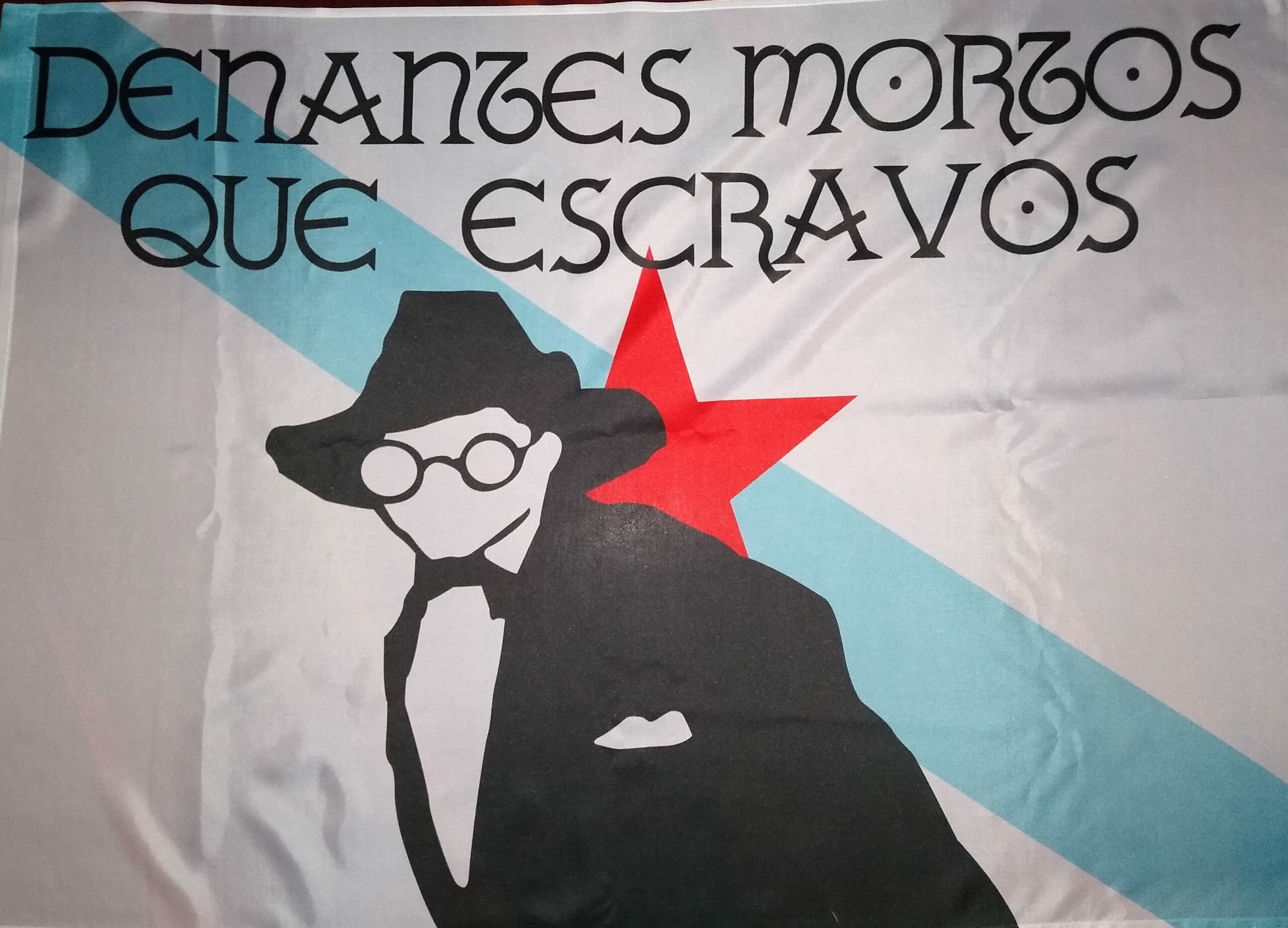 Nova bandeira: denantes mortos que escravos.